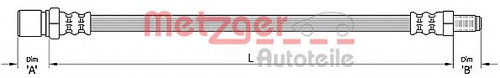 Furtun frana FIAT DUCATO caroserie (250, 290) (2006 - 2016) METZGER 4110487 piesa NOUA