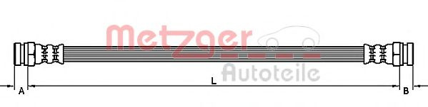 Furtun frana FIAT IDEA (350) (2003 - 2016) METZGER 4118576 piesa NOUA