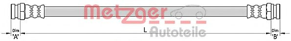 Furtun frana FIAT PANDA (169) (2003 - 2016) METZGER 4110311 piesa NOUA