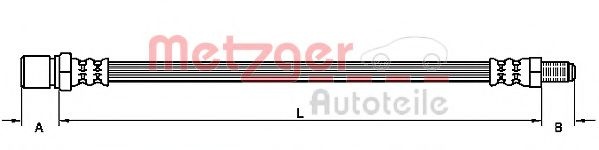 Furtun frana FIAT PUNTO (188) (1999 - 2016) METZGER 4118575 piesa NOUA