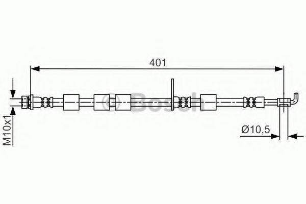 Furtun frana FORD B-MAX (JK) (2012 - 2016) BOSCH 1 987 481 701 piesa NOUA