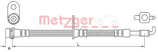 Furtun frana FORD B-MAX Van (2012 - 2016) METZGER 4111332 piesa NOUA