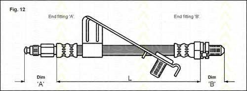 Furtun frana FORD COURIER (J3, J5) (1996 - 2016) TRISCAN 8150 16129 piesa NOUA