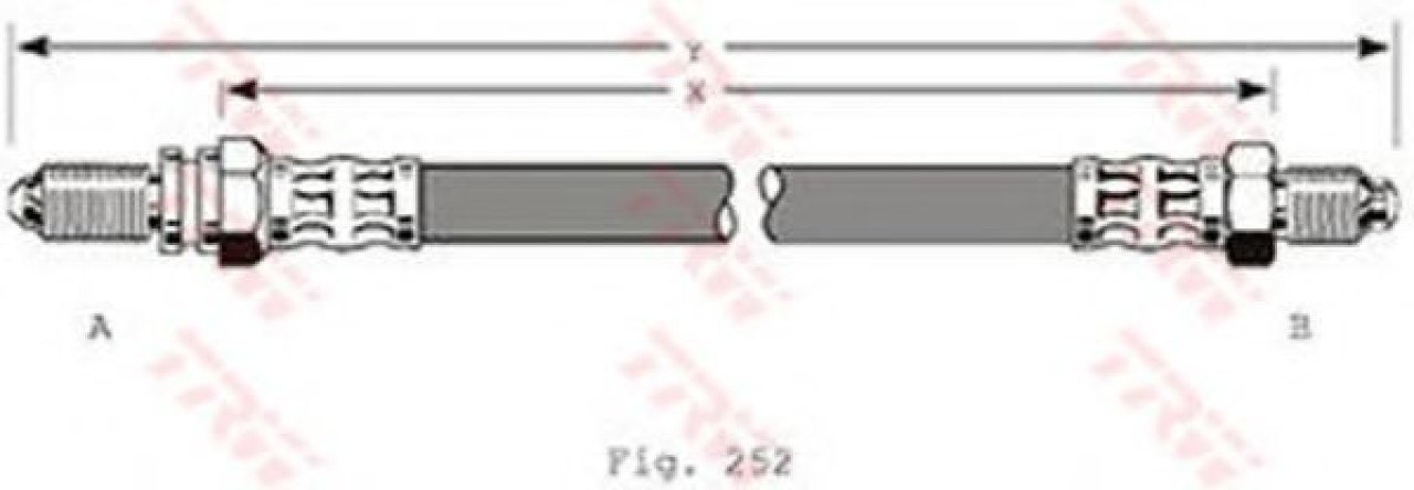 Furtun frana FORD COURIER (J3, J5) (1996 - 2016) TRW PHC280 piesa NOUA