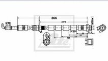 Furtun frana FORD FIESTA VI (2008 - 2016) ATE 83.7...