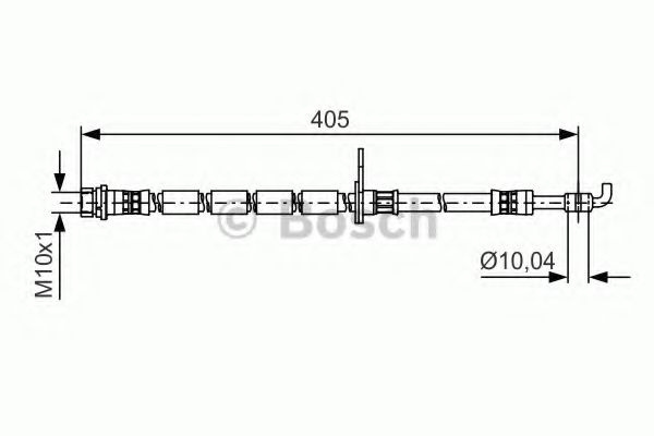 Furtun frana FORD FIESTA VI (2008 - 2016) BOSCH 1 987 481 523 piesa NOUA
