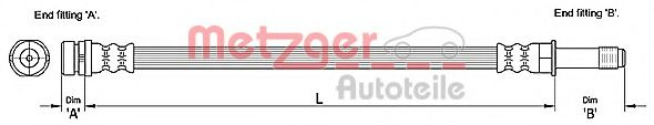Furtun frana FORD FOCUS C-MAX (2003 - 2007) METZGER 4110231 piesa NOUA