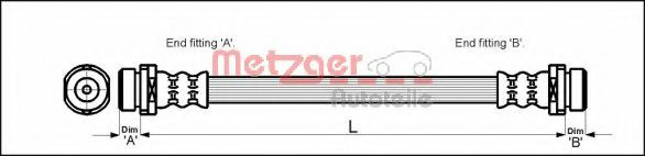 Furtun frana FORD FOCUS Combi (DNW) (1999 - 2007) METZGER 4112526 piesa NOUA