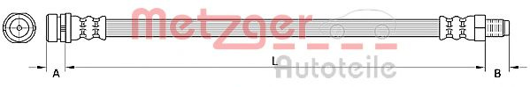 Furtun frana FORD FOCUS II Limuzina (DA) (2005 - 2016) METZGER 4110795 piesa NOUA
