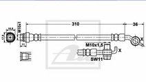 Furtun frana FORD GALAXY (WA6) (2006 - 2015) ATE 2...