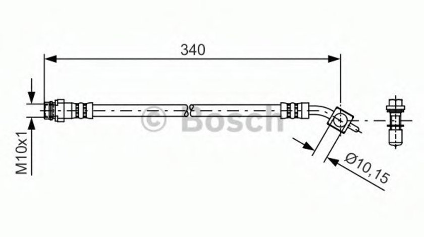 Furtun frana FORD GALAXY (WA6) (2006 - 2015) BOSCH 1 987 481 424 piesa NOUA