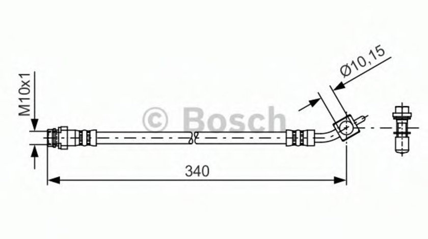 Furtun frana FORD GALAXY (WA6) (2006 - 2015) BOSCH 1 987 481 423 piesa NOUA