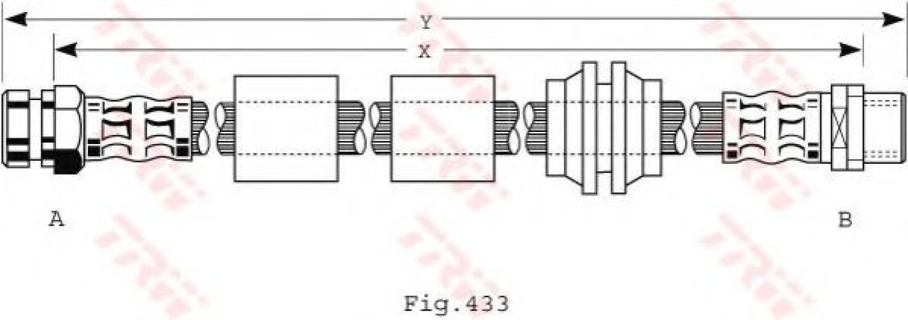 Furtun frana FORD GALAXY (WGR) (1995 - 2006) TRW PHB440 piesa NOUA