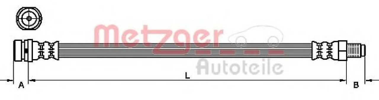 Furtun frana FORD GRAND C-MAX (DXA) (2010 - 2016) METZGER 4111214 piesa NOUA