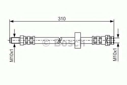 Furtun frana FORD MONDEO III (B5Y) (2000 - 2007) BOSCH 1 987 476 883 piesa NOUA