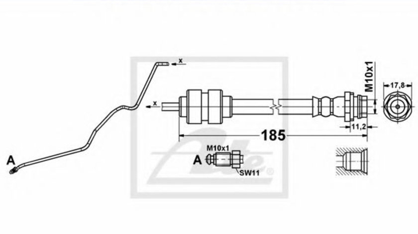 Furtun frana FORD MONDEO IV (BA7) (2007 - 2016) ATE 24.1294-0010.3 piesa NOUA