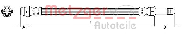 Furtun frana FORD MONDEO IV Turnier (BA7) (2007 - 2016) METZGER 4110797 piesa NOUA