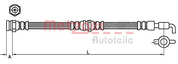 Furtun frana FORD RANGER (ER, EQ) (1998 - 2006) METZGER 4111037 piesa NOUA