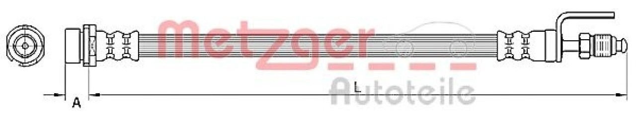 Furtun frana FORD TRANSIT platou / sasiu (2006 - 2014) METZGER 4110801 piesa NOUA