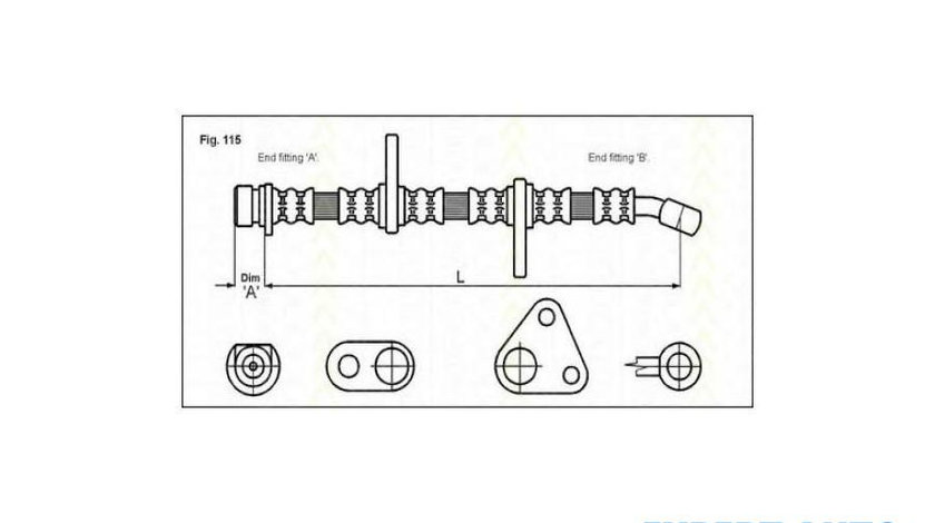 Furtun frana Honda CIVIC Mk III hatchback (EC, ED, EE) 1987-1993 #2 19032246