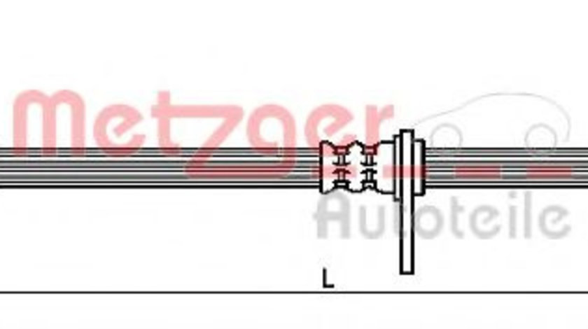 Furtun frana HONDA CR-V III (RE) (2006 - 2012) METZGER 4111081 piesa NOUA