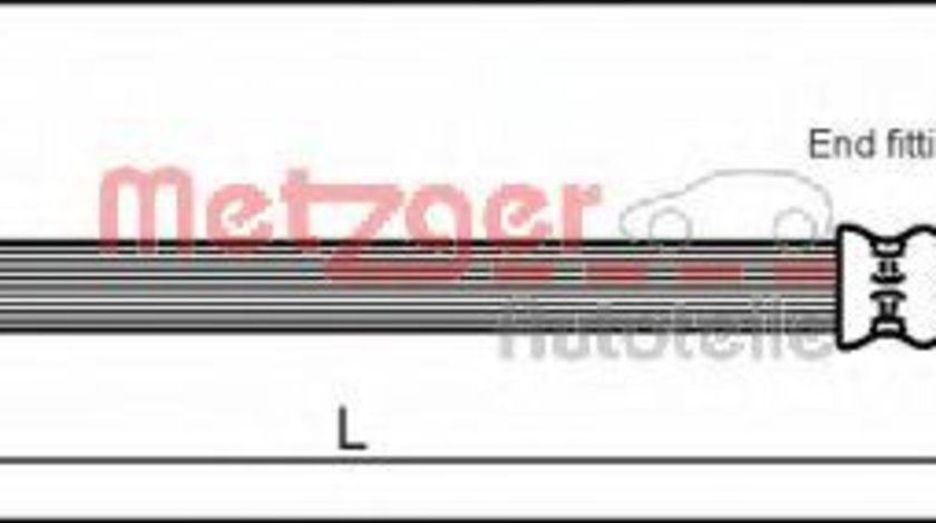 Furtun frana HYUNDAI ACCENT II limuzina (LC) (1999 - 2006) METZGER 4110429 piesa NOUA