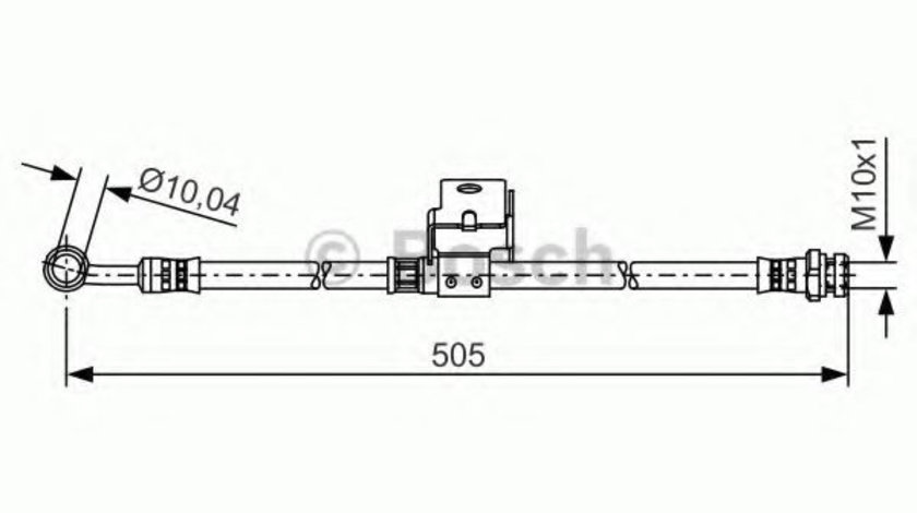 Furtun frana HYUNDAI ACCENT III limuzina (MC) (2005 - 2010) BOSCH 1 987 481 506 piesa NOUA