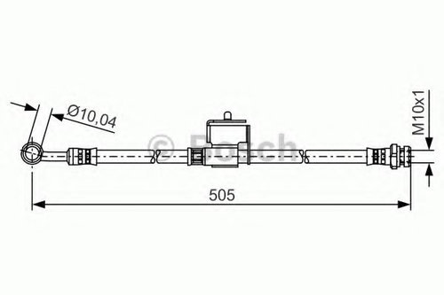 Furtun frana HYUNDAI ACCENT III limuzina (MC) (2005 - 2010) BOSCH 1 987 481 505 piesa NOUA