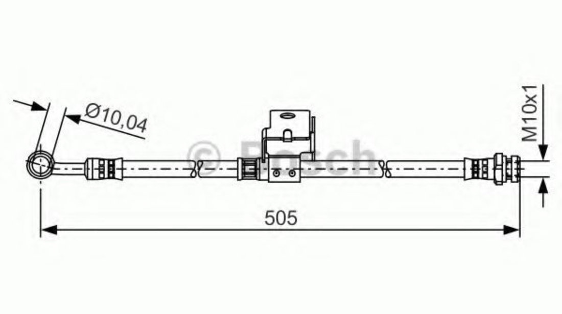 Furtun frana HYUNDAI ACCENT III (MC) (2005 - 2010) BOSCH 1 987 481 506 piesa NOUA