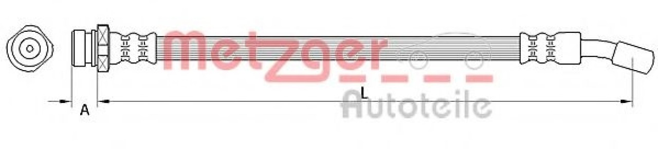 Furtun frana HYUNDAI i30 CW (FD) (2007 - 2012) METZGER 4111033 piesa NOUA
