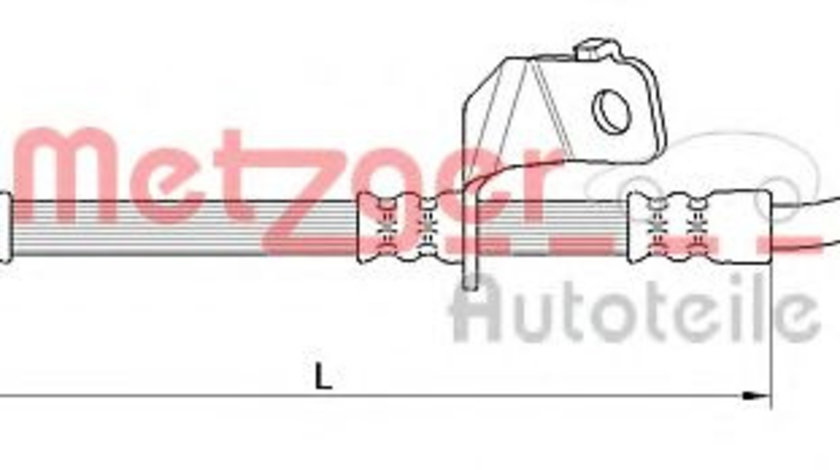 Furtun frana HYUNDAI ix35 (LM, EL, ELH) (2009 - 2016) METZGER 4110820 piesa NOUA