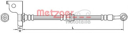 Furtun frana HYUNDAI SANTA FE I (SM) (2000 - 2006) METZGER 4110138 piesa NOUA