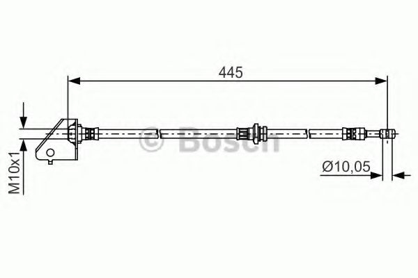 Furtun frana HYUNDAI TUCSON (JM) (2004 - 2010) BOSCH 1 987 481 497 piesa NOUA