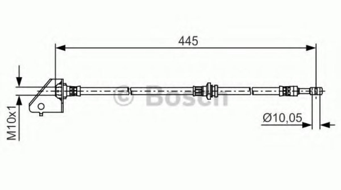 Furtun frana HYUNDAI TUCSON (JM) (2004 - 2010) BOSCH 1 987 481 497 piesa NOUA