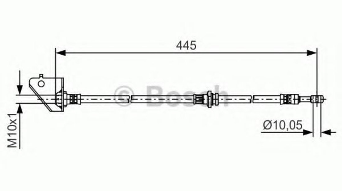 Furtun frana HYUNDAI TUCSON (JM) (2004 - 2010) BOSCH 1 987 481 498 piesa NOUA