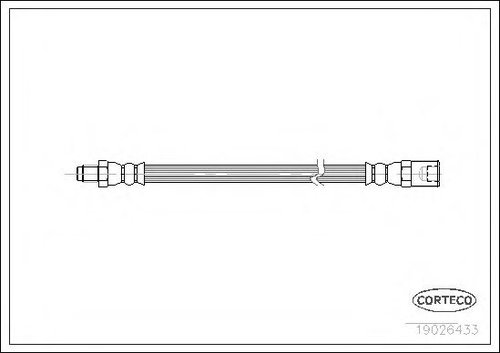 Furtun frana IVECO DAILY III platou / sasiu (1999 - 2006) CORTECO 19026433 piesa NOUA