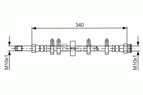 Furtun frana IVECO DAILY V autobasculanta (2011 - 2014) BOSCH 1 987 481 667 piesa NOUA