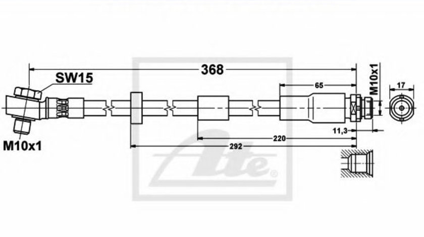 Furtun frana JAGUAR X-TYPE (CF1) (2001 - 2009) ATE 83.7856-0369.3 piesa NOUA