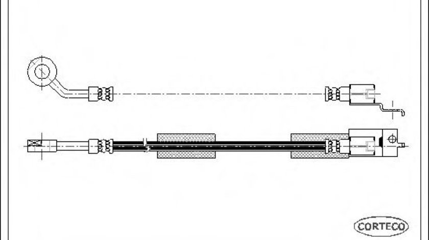 Furtun frana JEEP GRAND CHEROKEE I (ZJ) (1991 - 1999) CORTECO 19032488 piesa NOUA