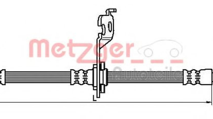 Furtun frana KIA PICANTO (BA) (2004 - 2011) METZGER 4110453 piesa NOUA