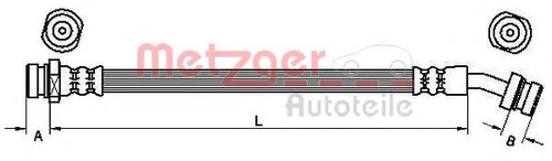 Furtun frana KIA SORENTO I (JC) (2002 - 2009) METZGER 4110833 piesa NOUA