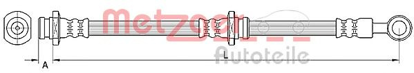 Furtun frana KIA SPORTAGE (JE, KM) (2004 - 2016) METZGER 4110670 piesa NOUA