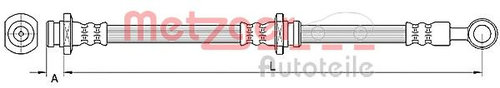 Furtun frana KIA SPORTAGE (JE, KM) (2004 - 2016) METZGER 4110670 piesa NOUA