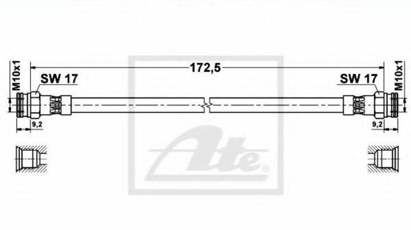 Furtun frana LANCIA MUSA (350) (2004 - 2012) ATE 83.7201-9173.3 piesa NOUA