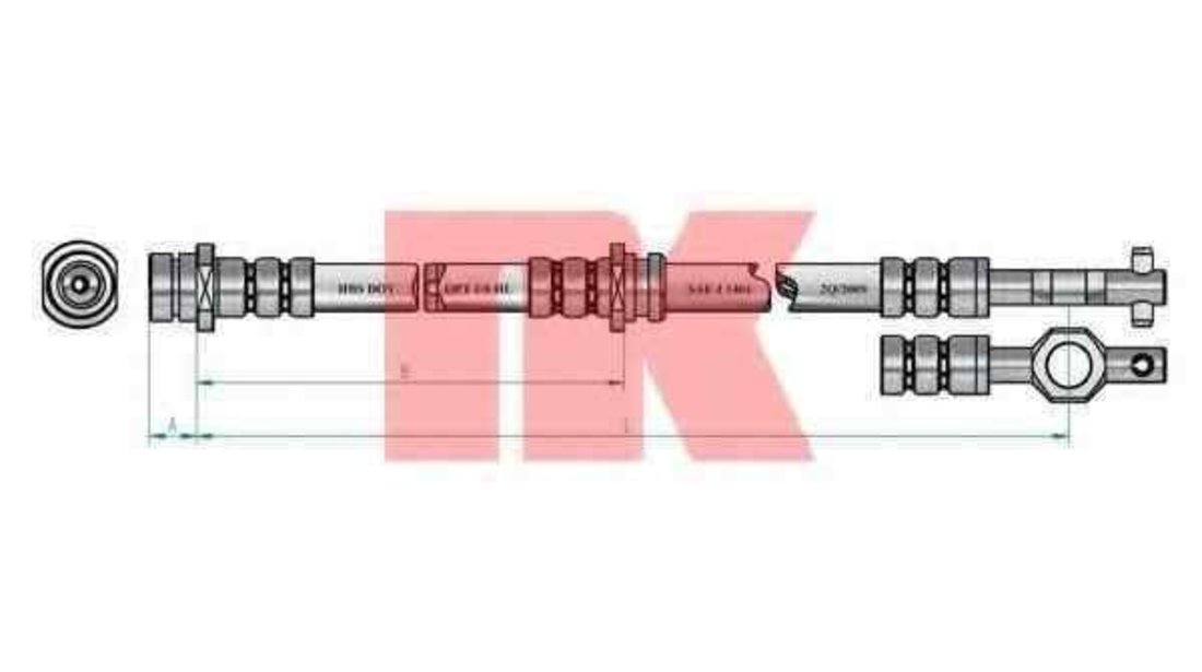 Furtun frana MAZDA 626 II (GC) NK 853213