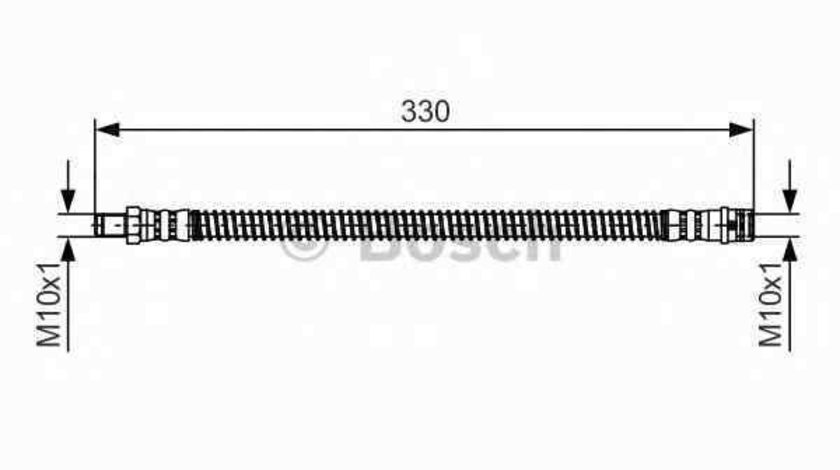 Furtun frana MERCEDES-BENZ C-CLASS (W204) BOSCH 1 987 481 394