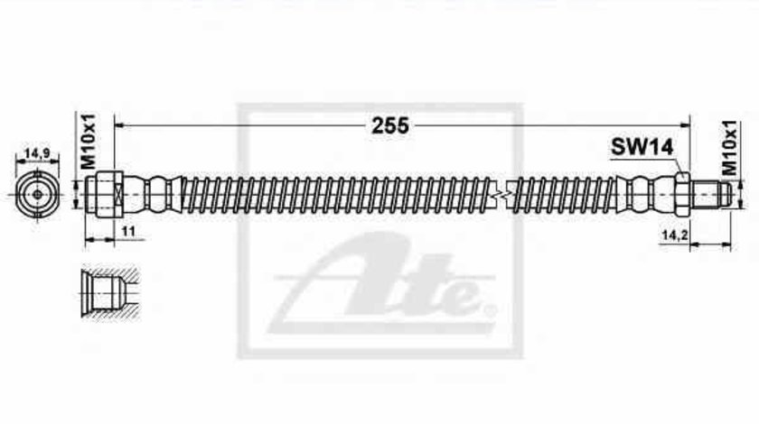 Furtun frana MERCEDES-BENZ E-CLASS T-Model S211 ATE 24.5238-0255.3