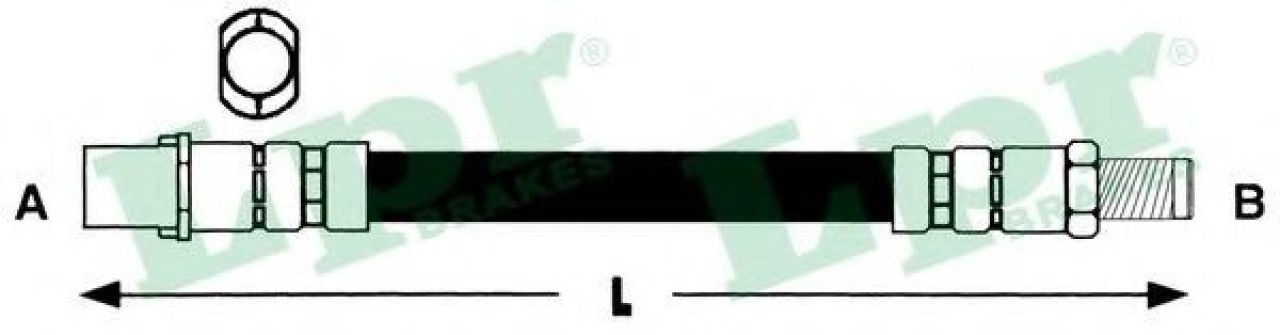 Furtun frana MERCEDES C-CLASS Combi (S202) (1996 - 2001) LPR 6T46904 piesa NOUA