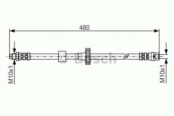 Furtun frana MERCEDES C-CLASS (W202) (1993 - 2000) BOSCH 1 987 476 778 piesa NOUA