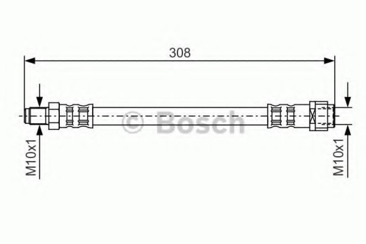 Furtun frana MERCEDES C-CLASS (W203) (2000 - 2007) BOSCH 1 987 476 427 piesa NOUA